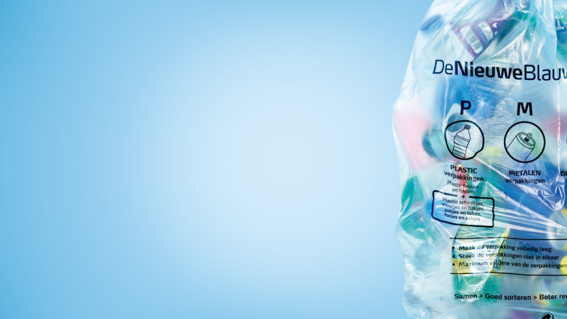 De nieuwe blauwe zak