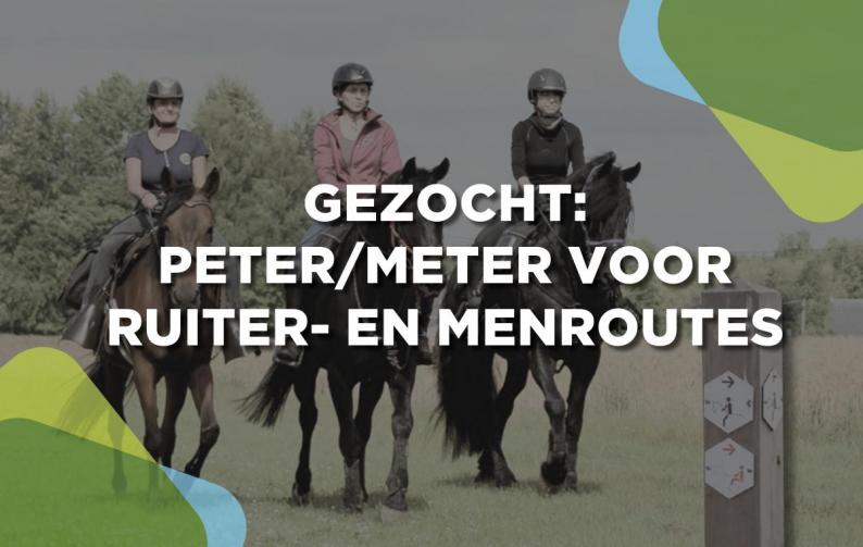 Gezocht: peter/meter voor ruiter- en menroutes in de Groene Gordel