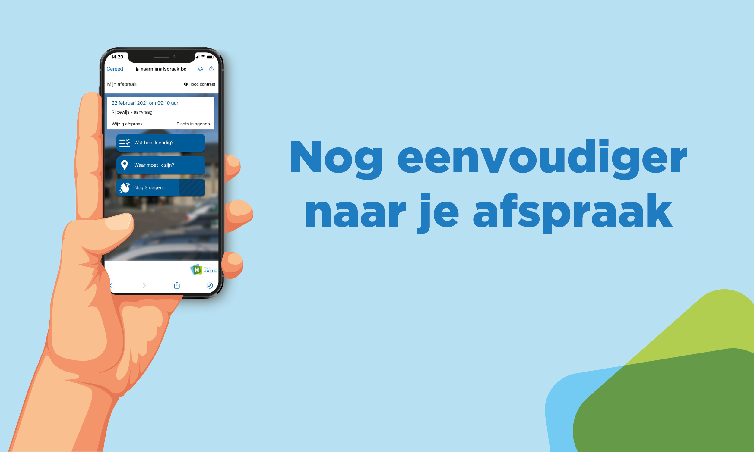 Gsm met overzicht van de afsprakenmodule