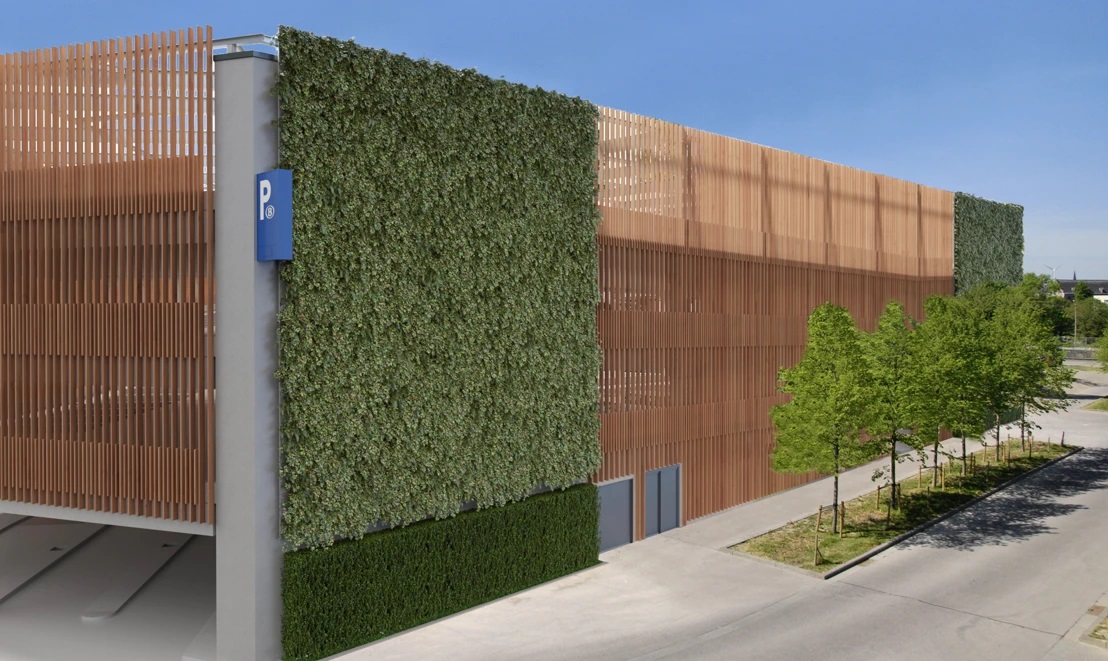 Nieuw parkeergebouw NMBS in Halle