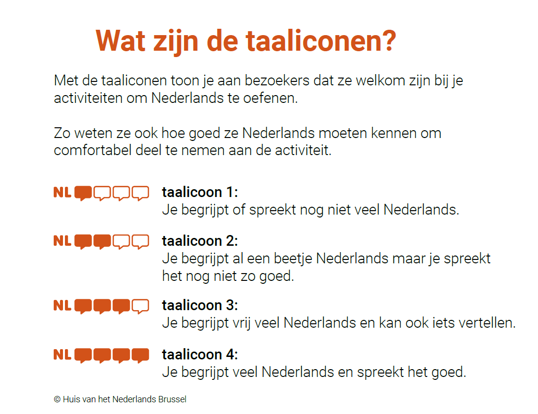 taaliconen met uitleg