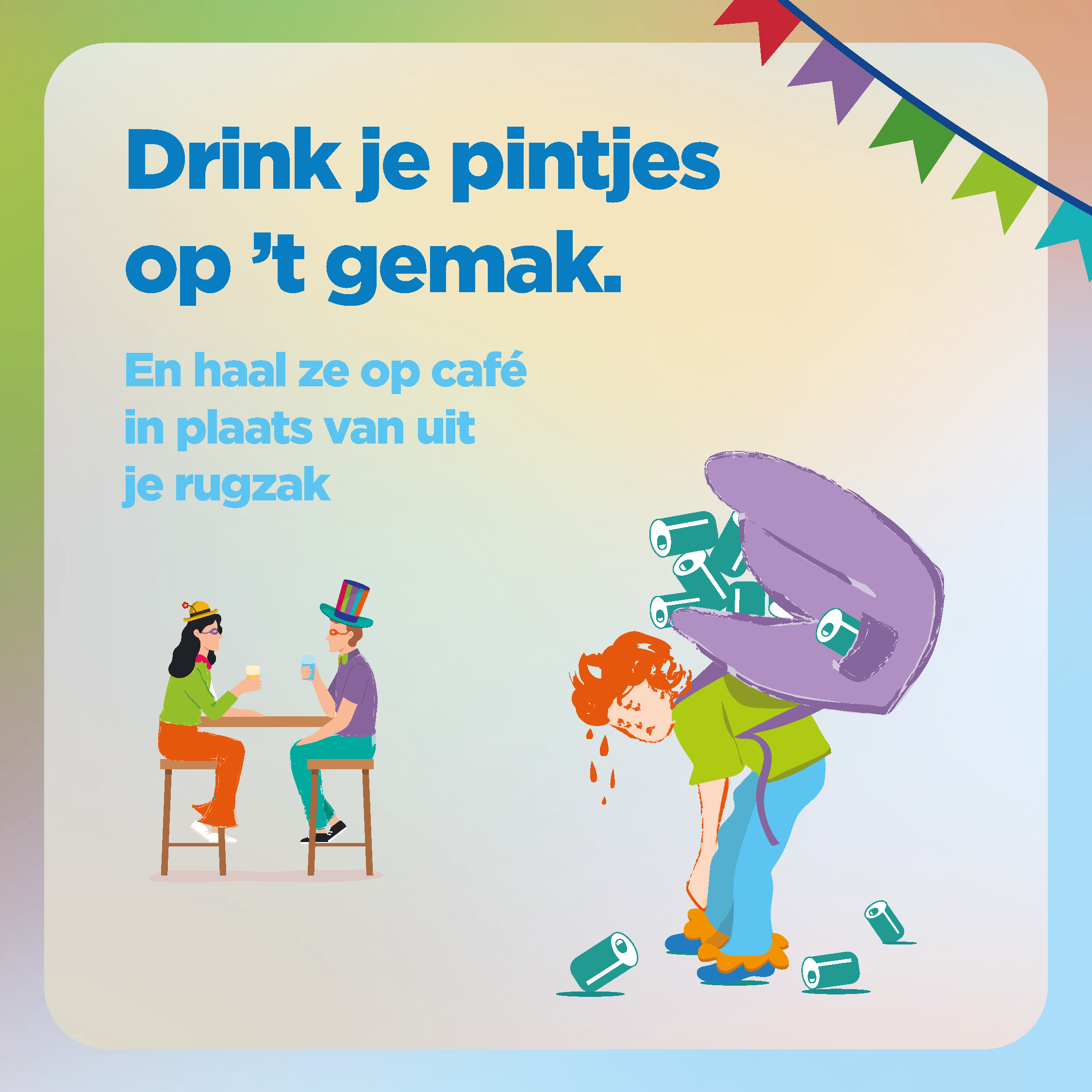 Drink je pintjes op café