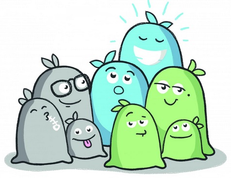 tekening afvalzakken