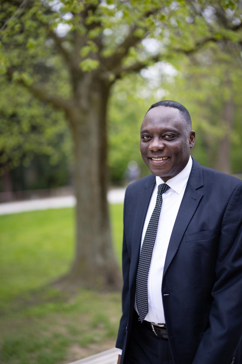 Joseph Owawa in het Albertpark.