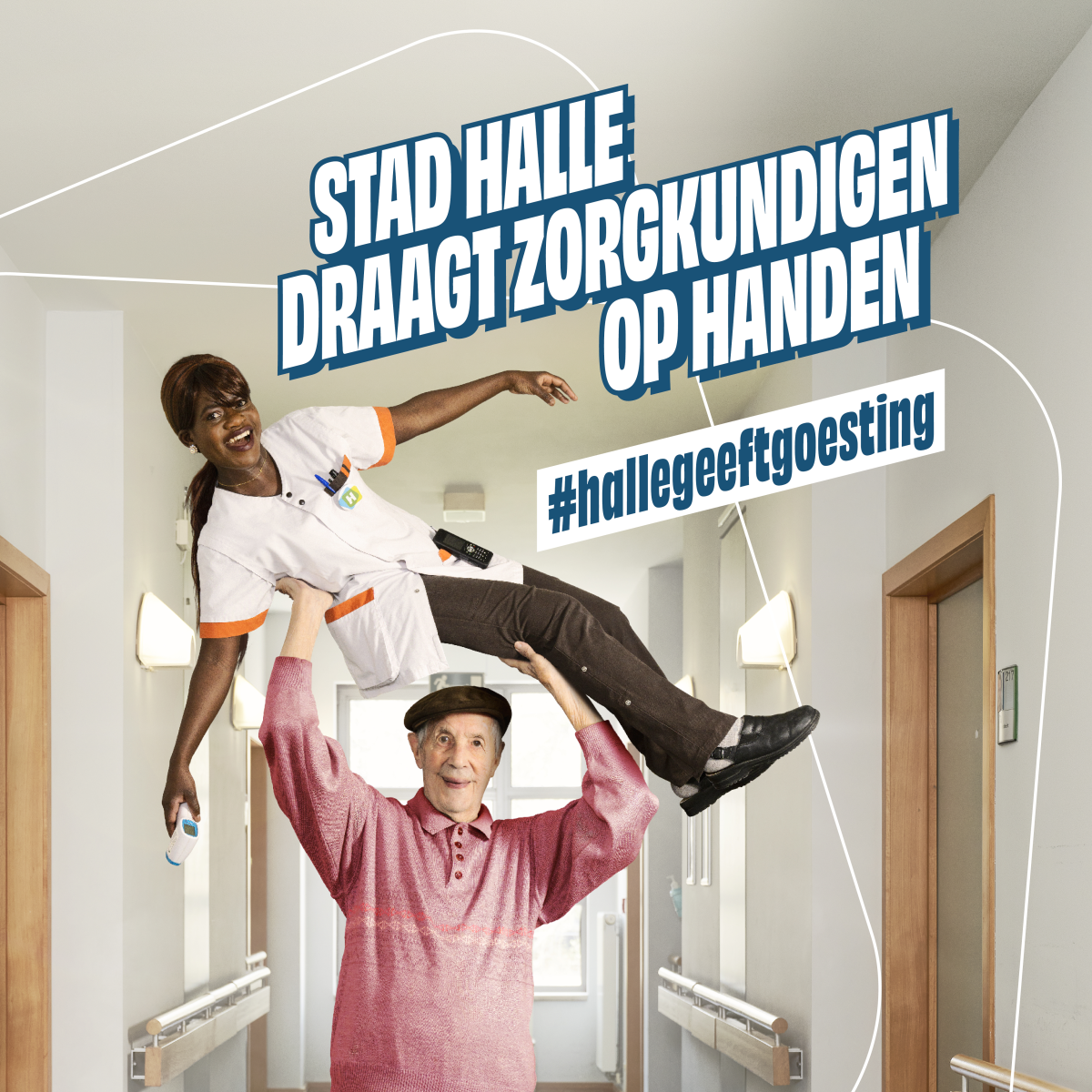 Max tilt Mary op voor onze Medewerkers op handen-campagne