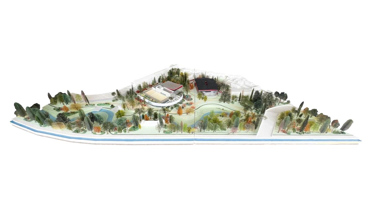 Render omgeving nieuwe sporthal (c)Bel architecten bvba