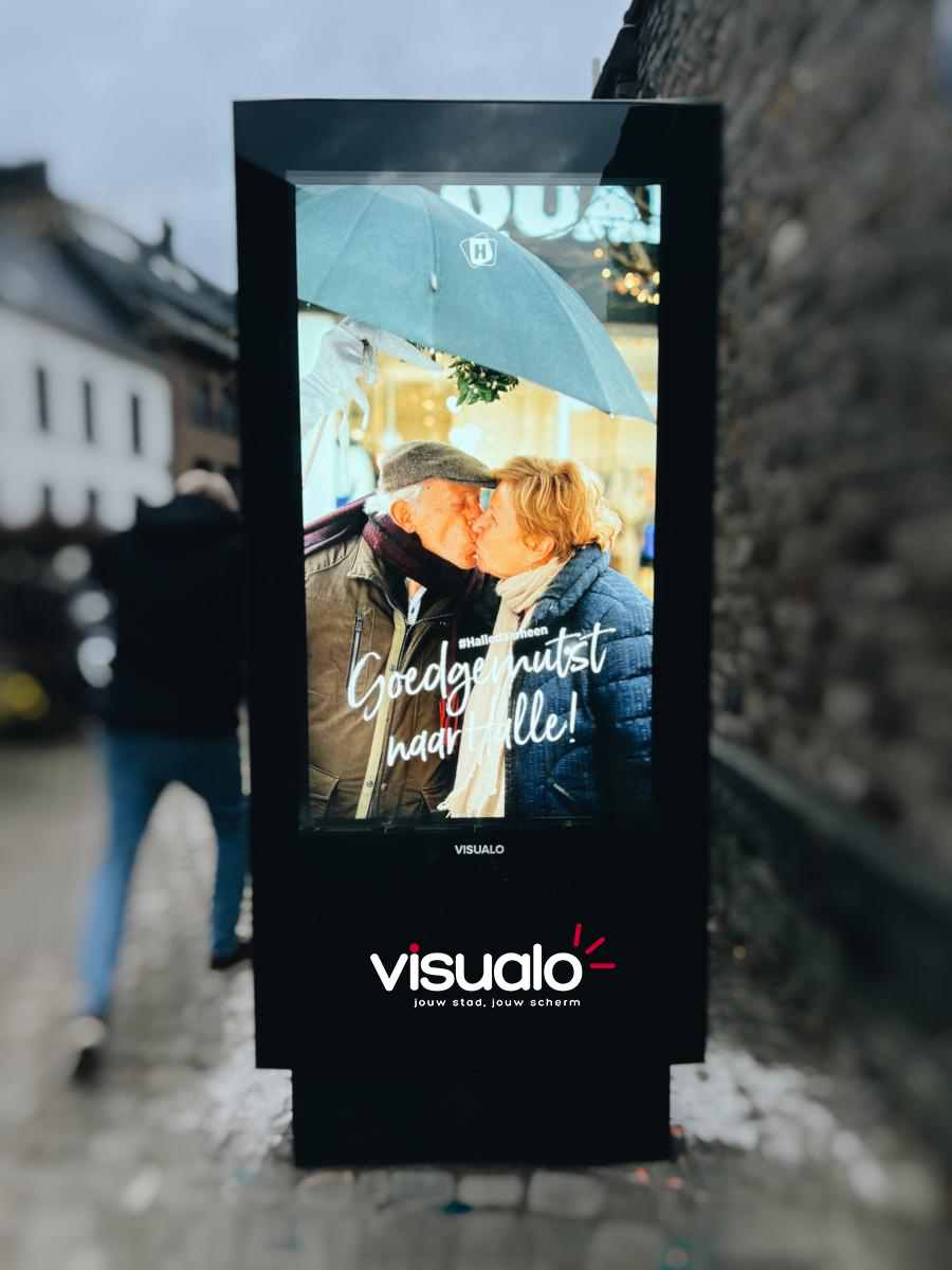 Visualo schermen in de stad