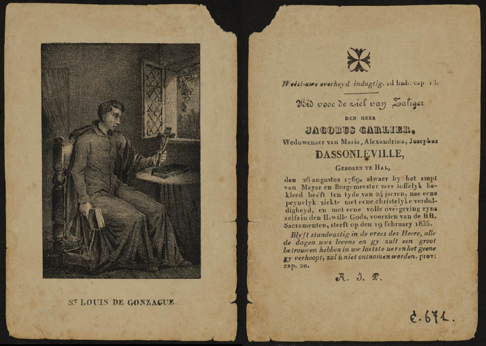 register Jacobus ‘Jacques’ Carlier (de eerste burgemeester van Halle onder Belgisch bewind)