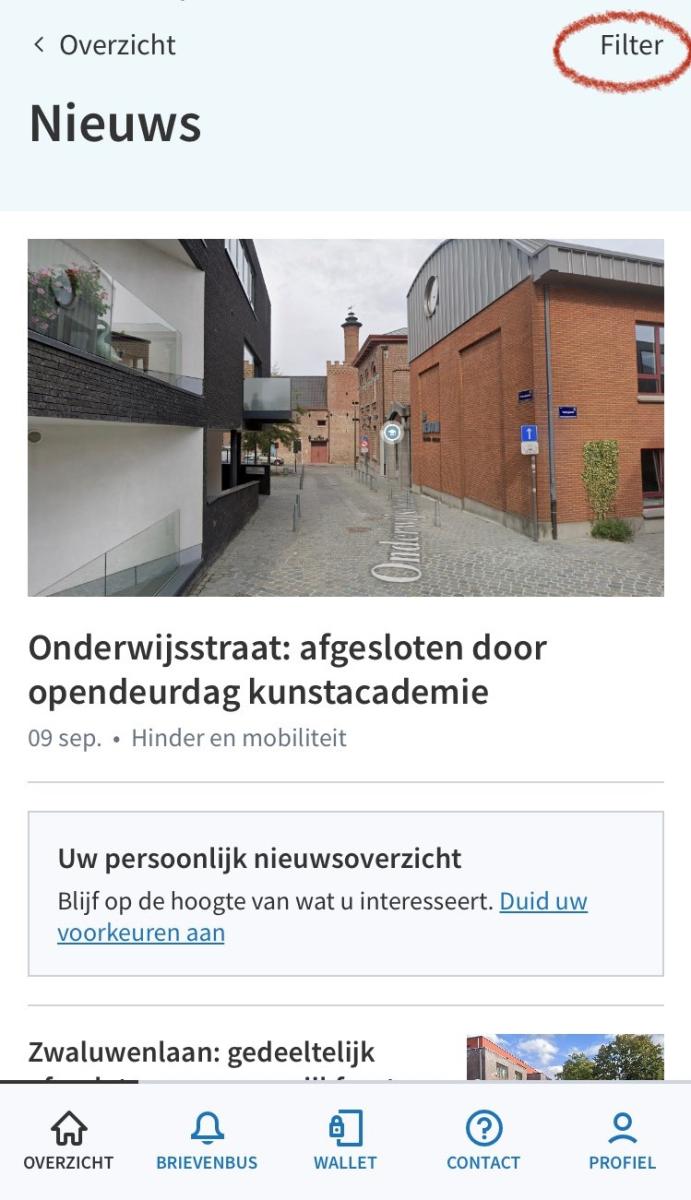 Categorieën selecteren