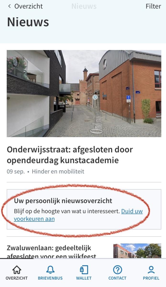 Categorieën selecteren