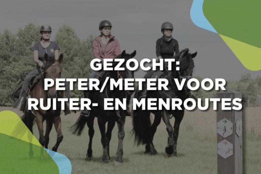 Gezocht: peter/meter voor ruiter- en menroutes in de Groene Gordel