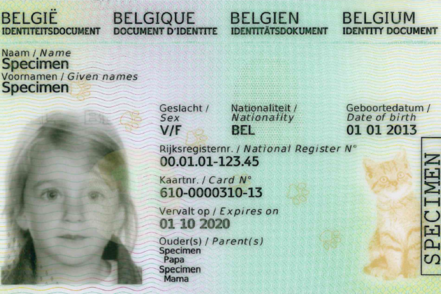 Voorbeeld van nieuwe Kids ID