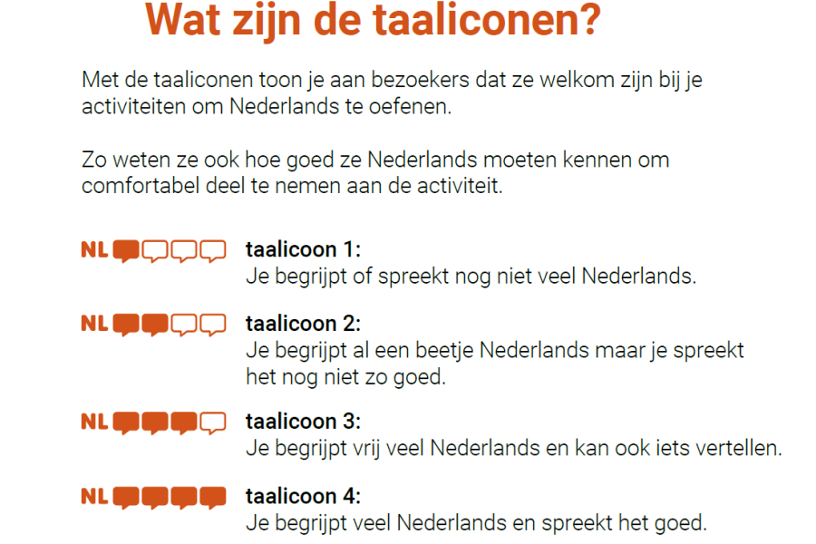 taaliconen met uitleg