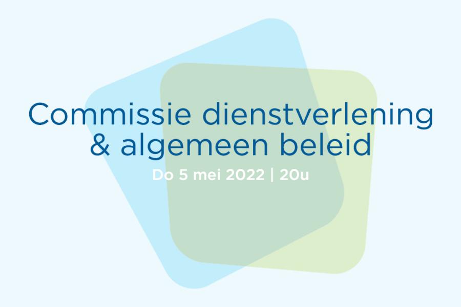 Startscherm commissie diestverlening en algemeen beleid