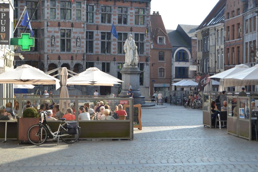 terrassen op Grote Markt