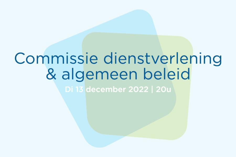 Startscherm commissie dienstverlening en algemeen beleid