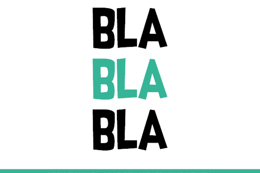 campagnebeeld Bla bla bla