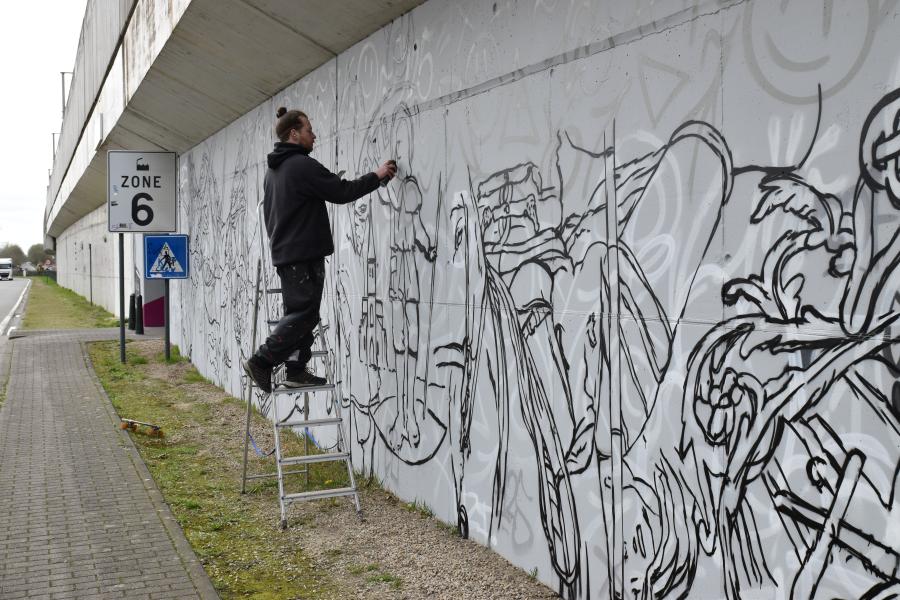 Grafittikunstwerk Paassoldaten
