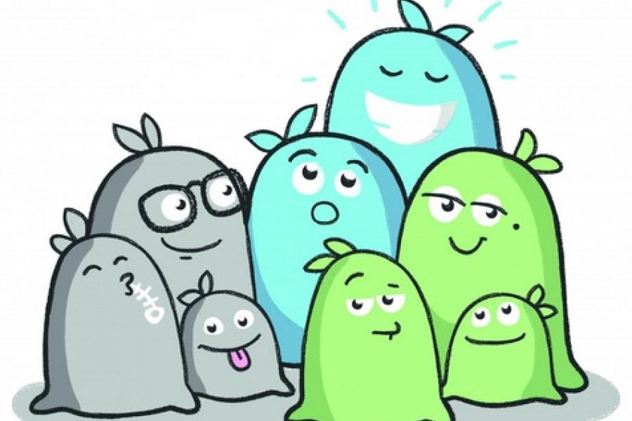 tekening afvalzakken