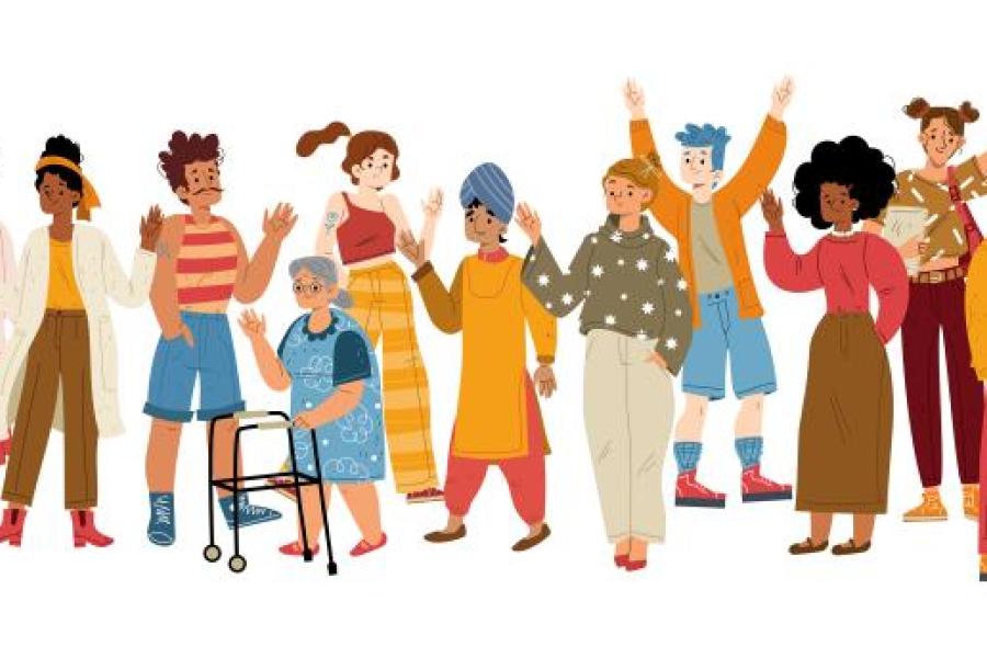 tekening verschillende mensen