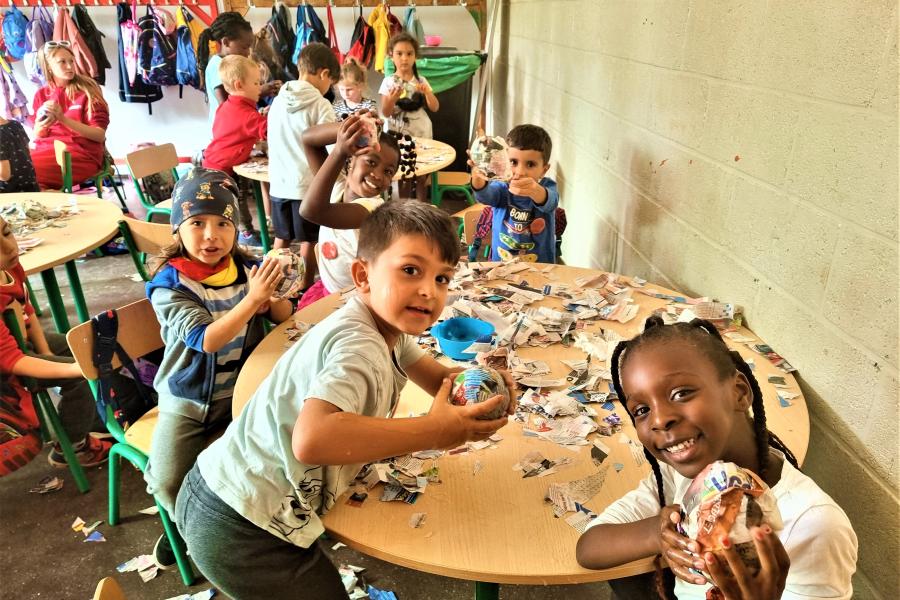 kinderen aan het werk