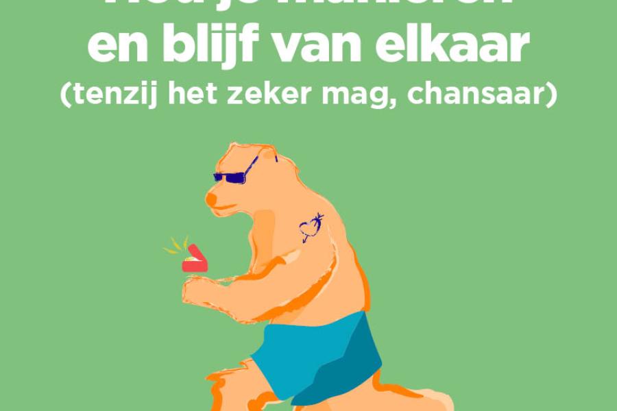 Sticker preventieboodschap