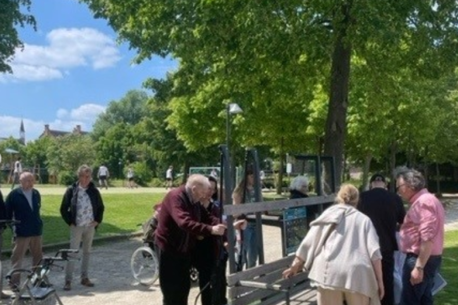 Beweegbank in gebruik