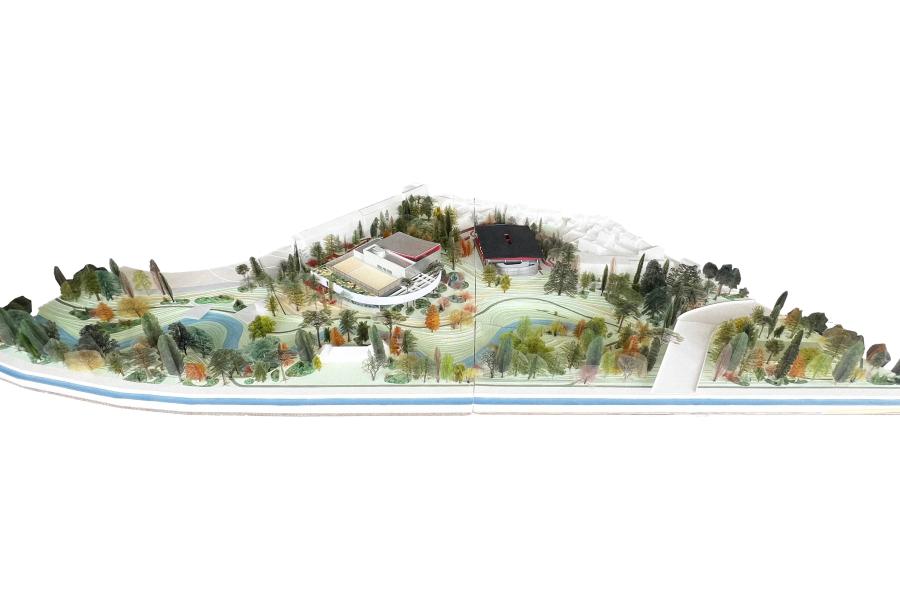 Render omgeving nieuwe sporthal  (c) Bel architecten bvba