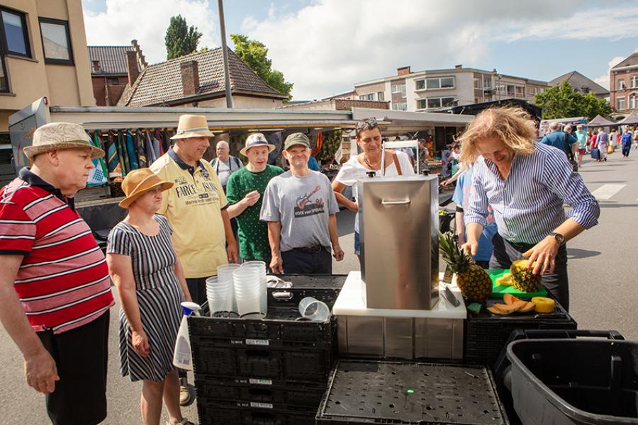 De markt in Halle (c) Layla Aerts