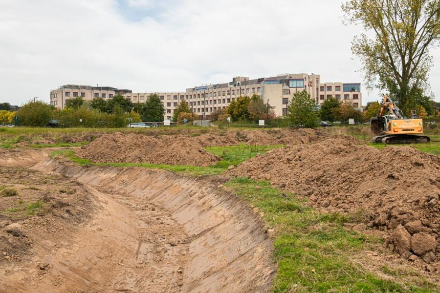 Werken gestart voor gecontroleerd overstromingsgebied in de Grote Weide