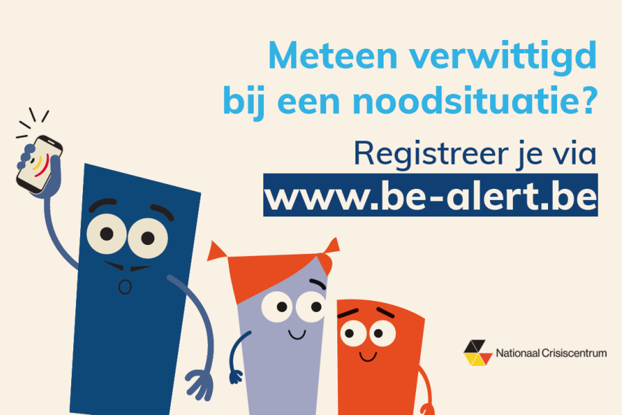 Oproep inschrijven BE-Alert