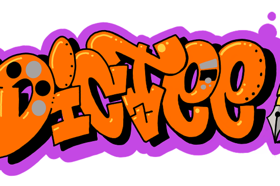 Grafitti letters 'dictee'