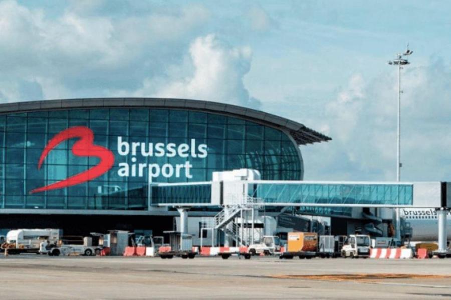 zicht op de luchthaven