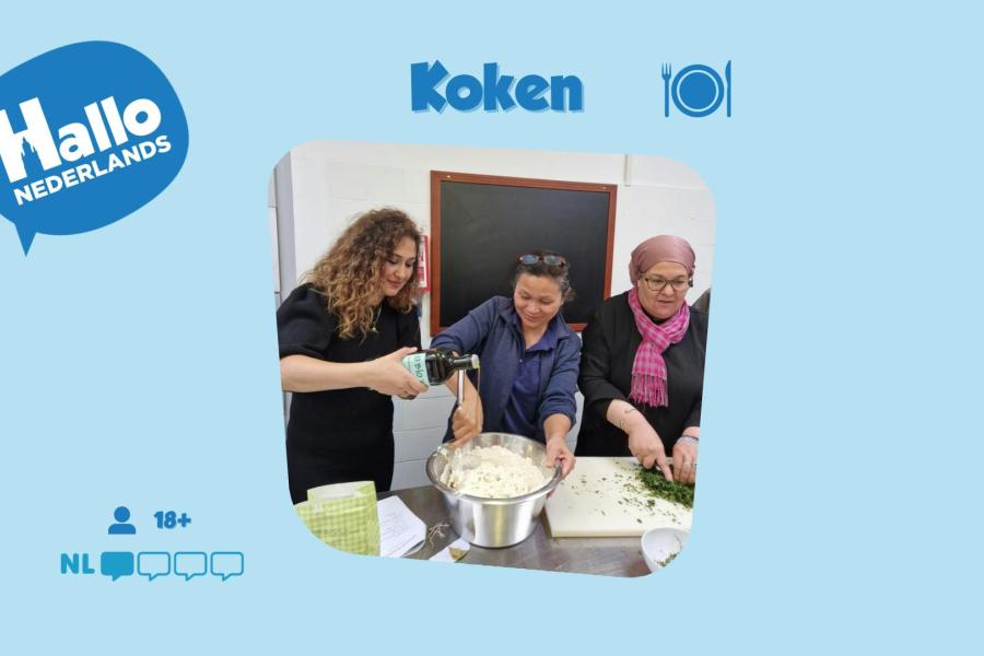 Hallo Nederlands - Koken (18+) © dienst Taal en Inburgering Stad Halle