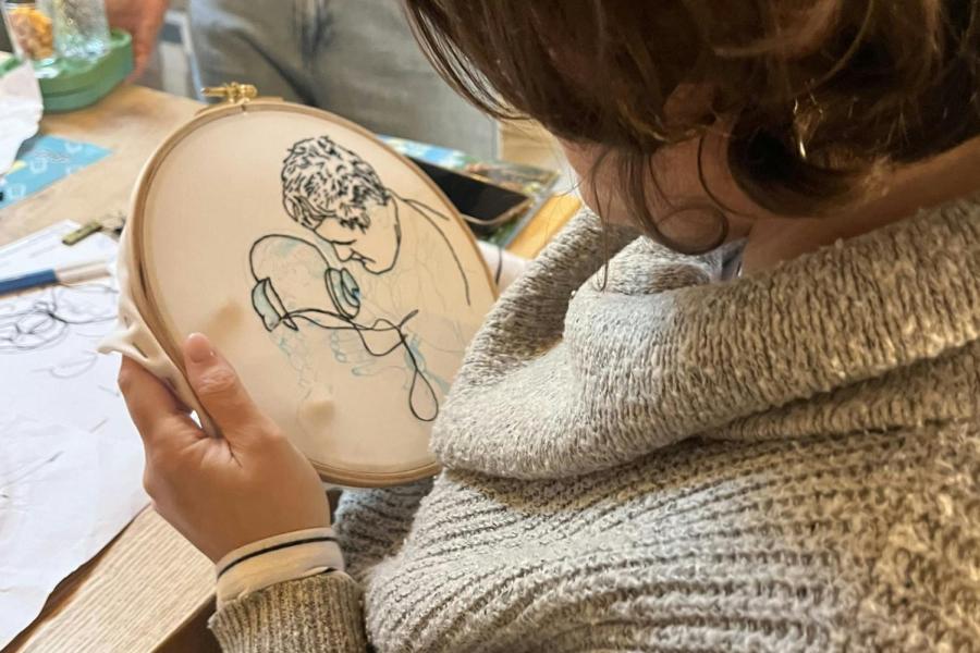 Lijntekeningen borduren © mai.zoku