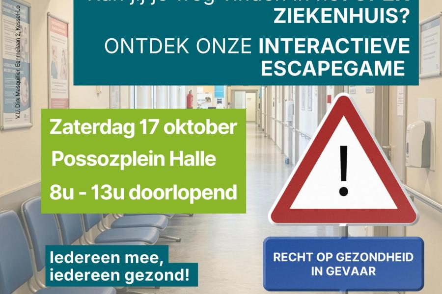 Iedereen mee, iedereen gezond! - Interactieve Escapegame © Open Armen vzw