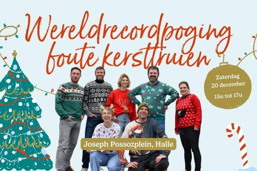 Wereldrecordpoging foute kersttrui © stad halle