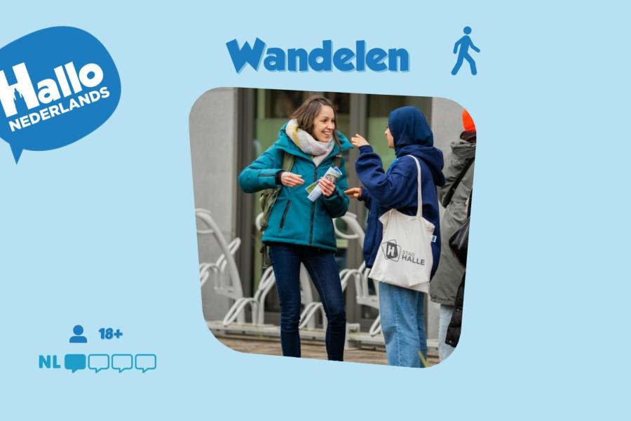 Hallo Nederlands - Wandelen (18+ of ouder-kind) © dienst Taal en Inburgering Stad Halle