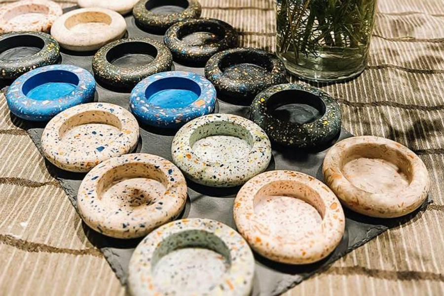 Unieke creaties met terrazzo - Celien Waeyaert © onbekend