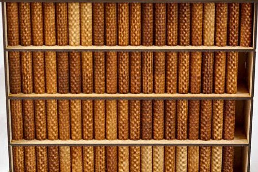 Bijbel voor beginners © Boekenkast met boeken van de Bijbel