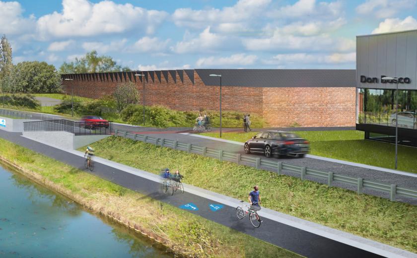 Toekomstbeeld fietssnelweg kanaal