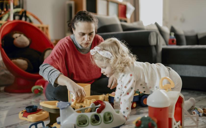 onthaalouder met kindjes