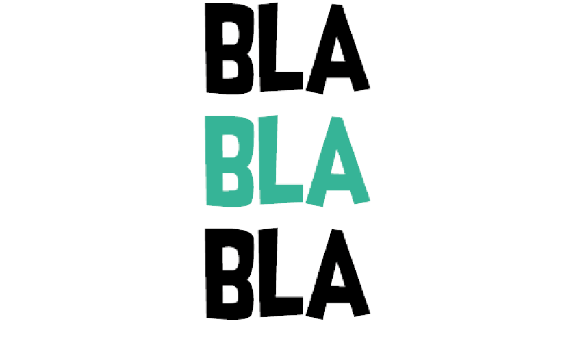 campagnebeeld Bla bla bla