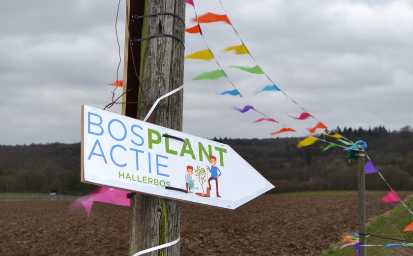 bordje 'Bosplantactie'