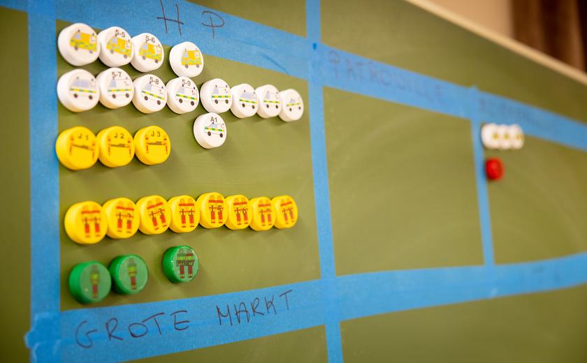 closeup ziekenwagenschema