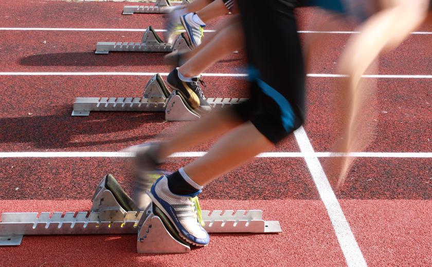 vertrek loopwedstrijd