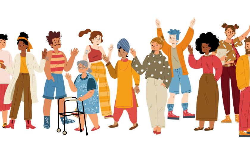 tekening verschillende mensen