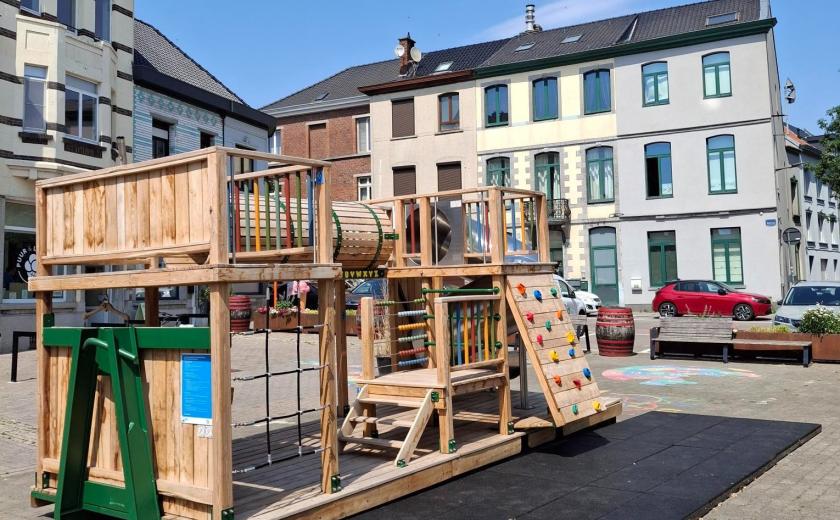 De speelcontainer van de stad Halle (c) stad Halle