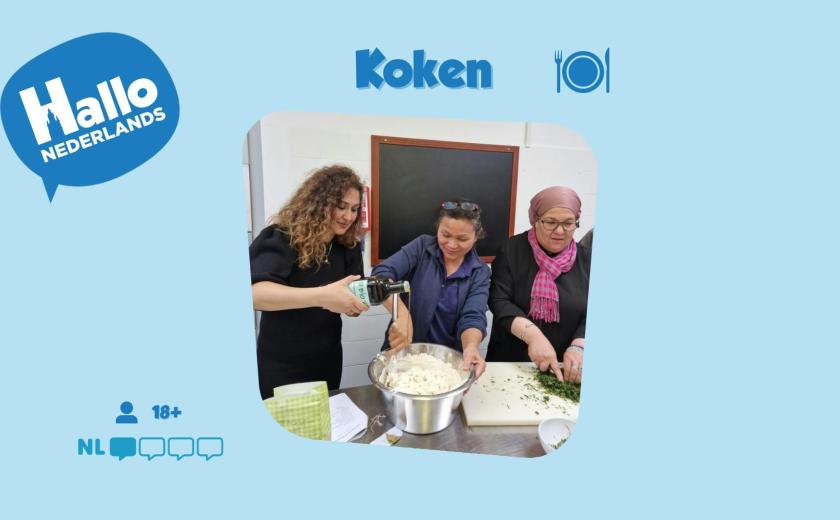 Hallo Nederlands - Koken (18+) © dienst Taal en Inburgering Stad Halle