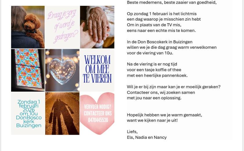 Viering zorgdragers © Zennedal Don Bosco